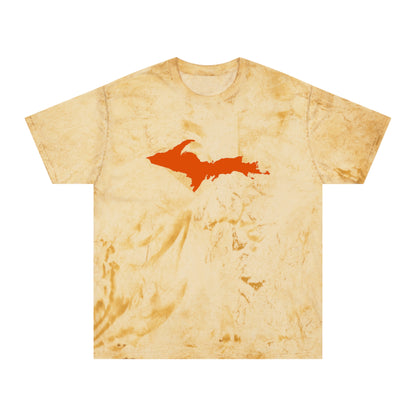 Michigan Upper Peninsula T-Shirt (w/ Orange UP Outline) | Unisex Color Blast