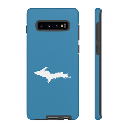 Michigan Upper Peninsula Tough Phone Case (Lake Michigan Blue w/ UP Outline) | Samsung & Pixel Android