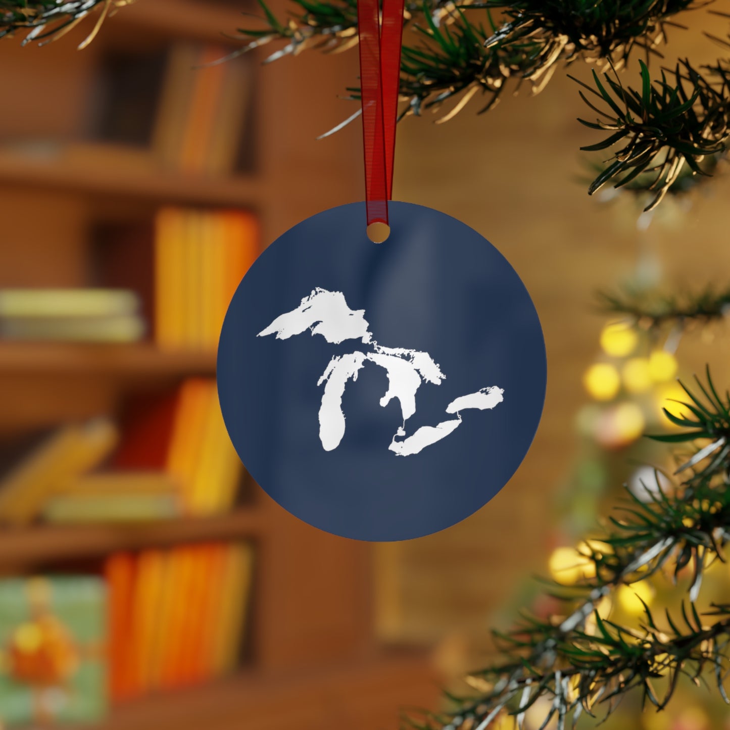 Great Lakes Christmas Ornament | Metal - Navy