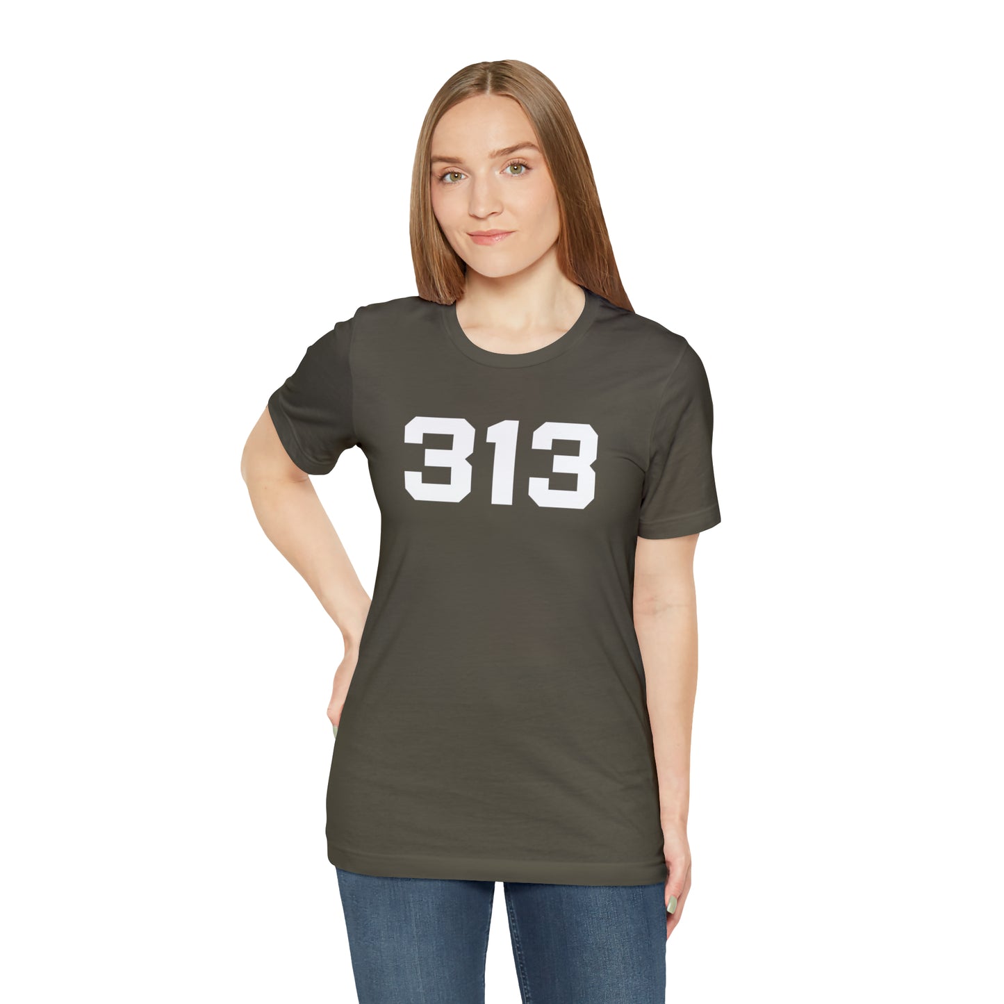 Detroit '313' T-Shirt (Athletic Font) | Unisex Standard Fit