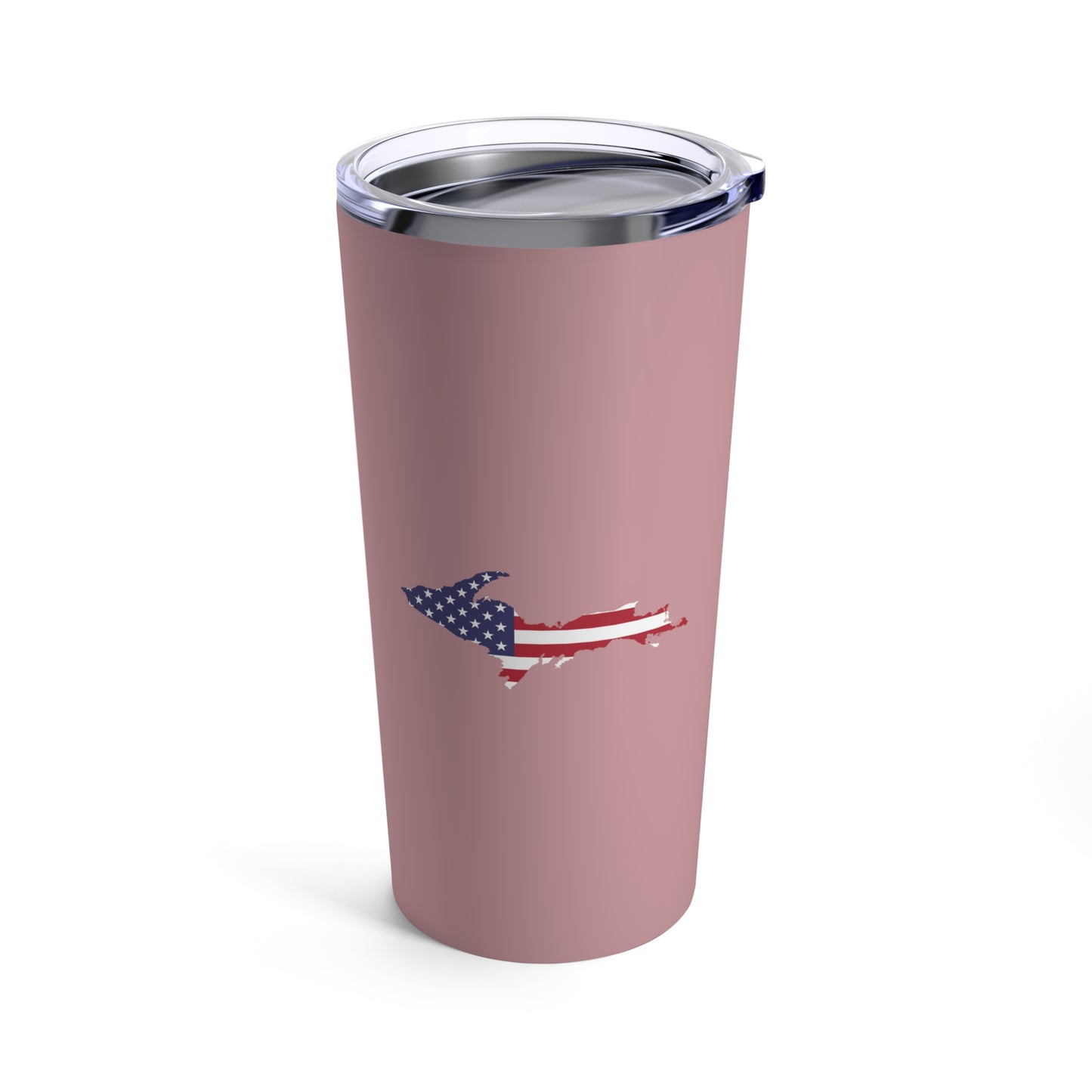 Michigan Upper Peninsula Tumbler (w/ UP USA Flag) | Cherry Blossom Pink - 20oz