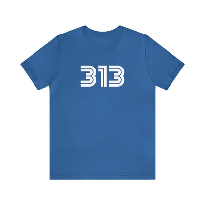 Detroit '313' T-Shirt (1970s Audiophile Font) | Unisex Standard Fit