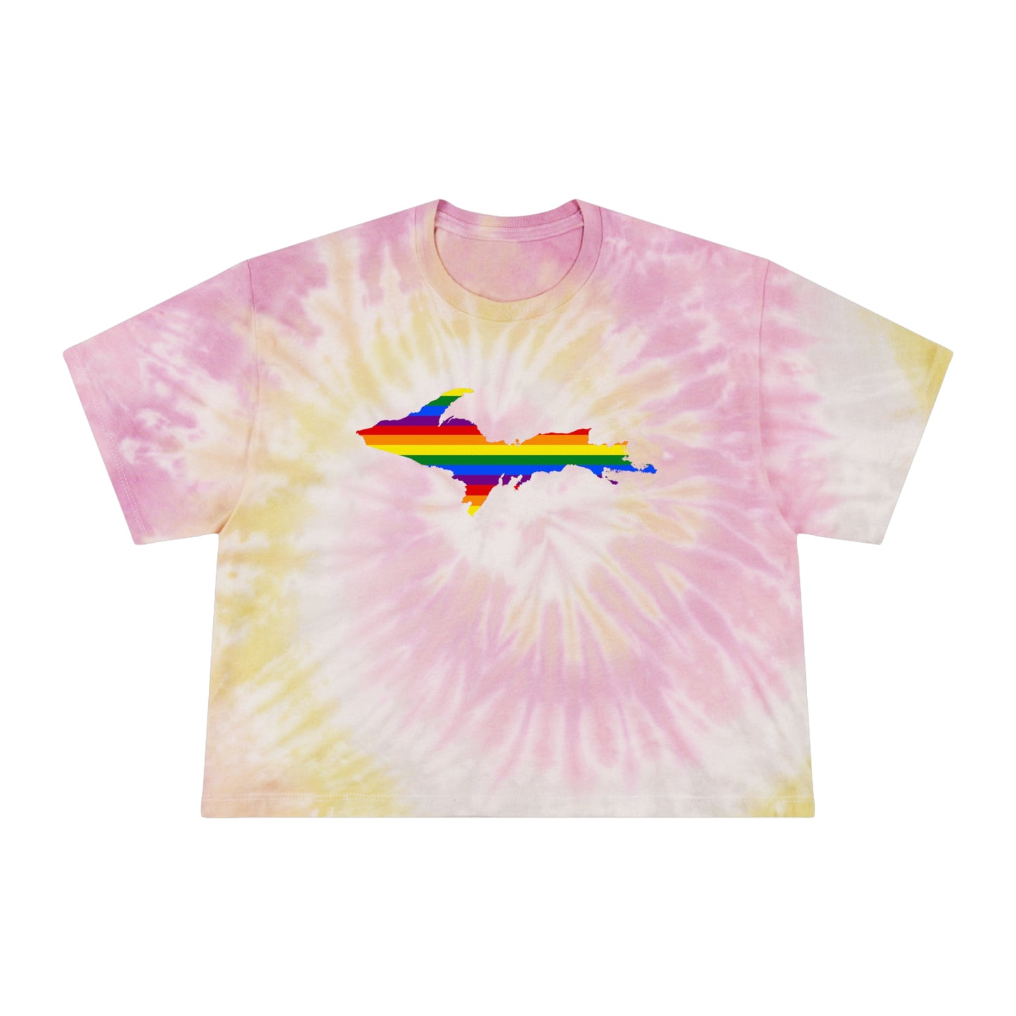 Michigan Upper Peninsula Crop Top (w/ UP Pride Flag) | Tie-Dye