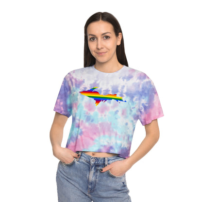 Michigan Upper Peninsula Crop Top (w/ UP Pride Flag) | Tie-Dye