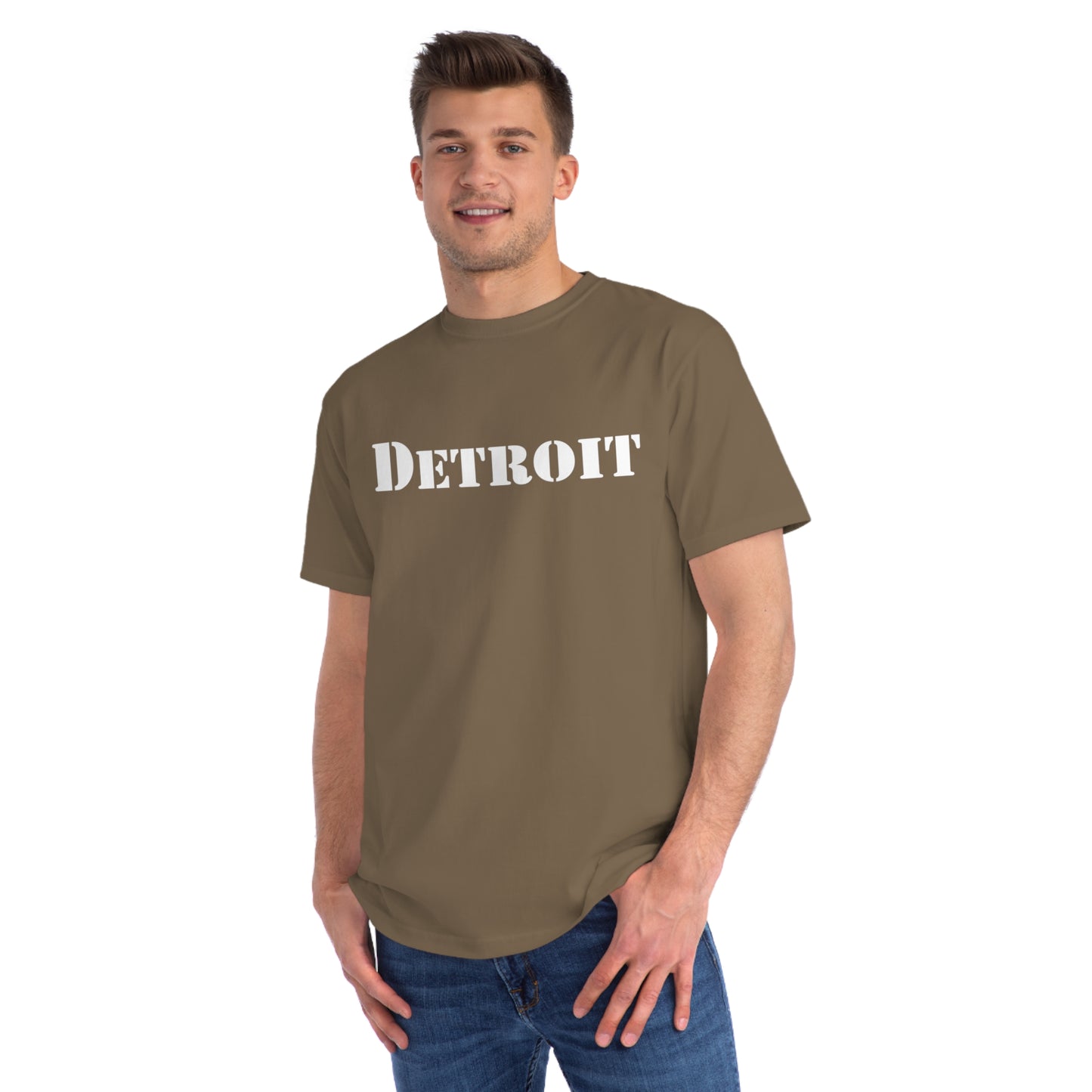 'Detroit' T-Shirt (Military Font) | Unisex Organic