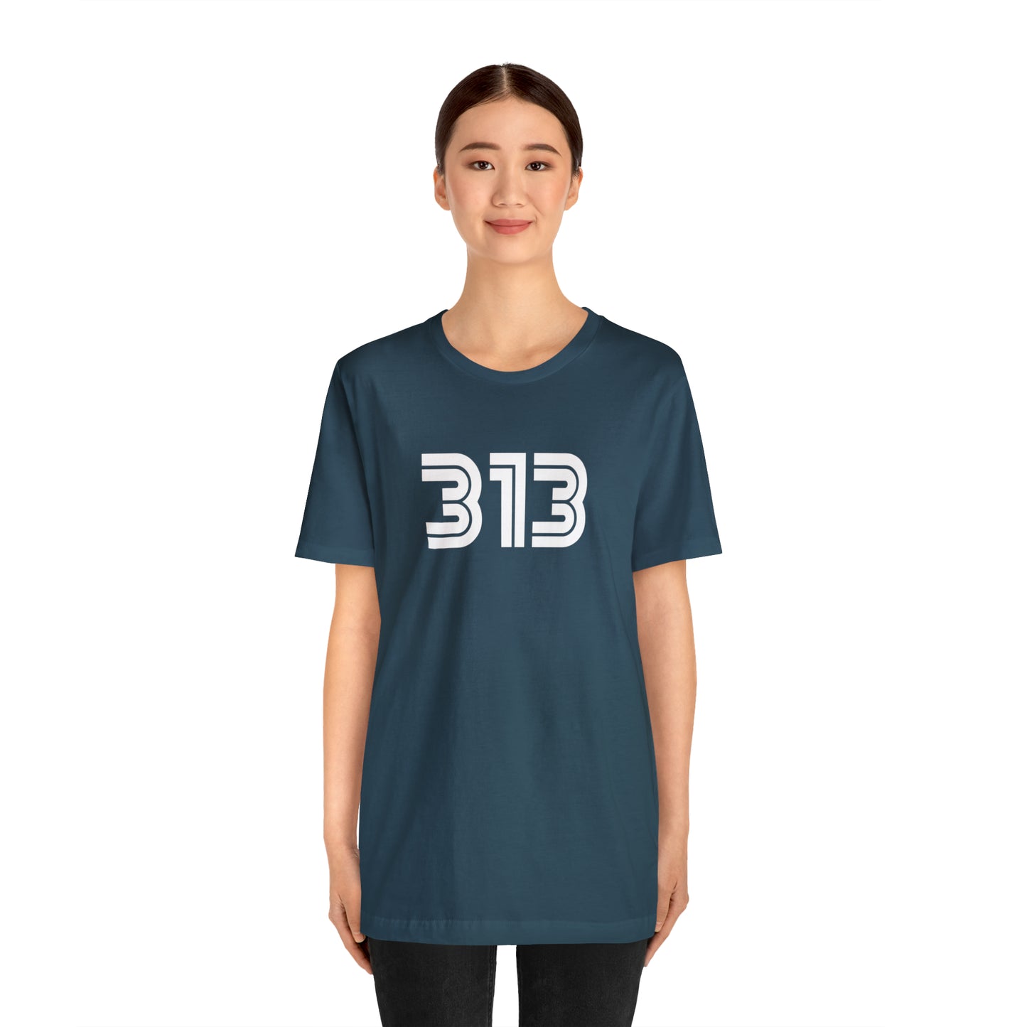 Detroit '313' T-Shirt (1970s Audiophile Font) | Unisex Standard Fit