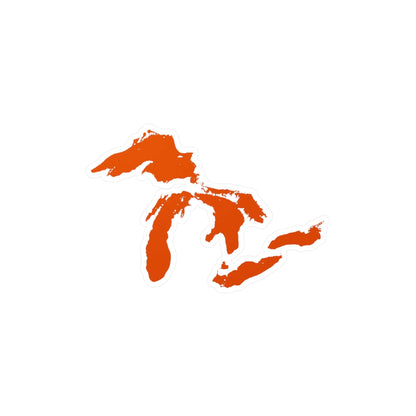 Great Lakes Kiss-Cut Windshield Decal | Maple Leaf Orange