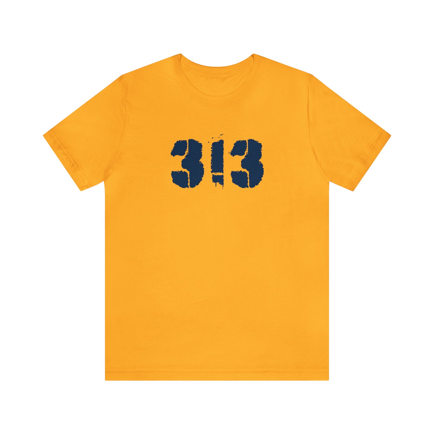 Detroit '313' T-Shirt (Spray Stencil Font) | Unisex Standard Fit