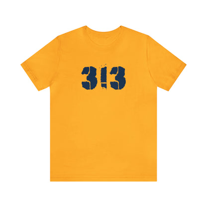 Detroit '313' T-Shirt (Spray Stencil Font) | Unisex Standard Fit