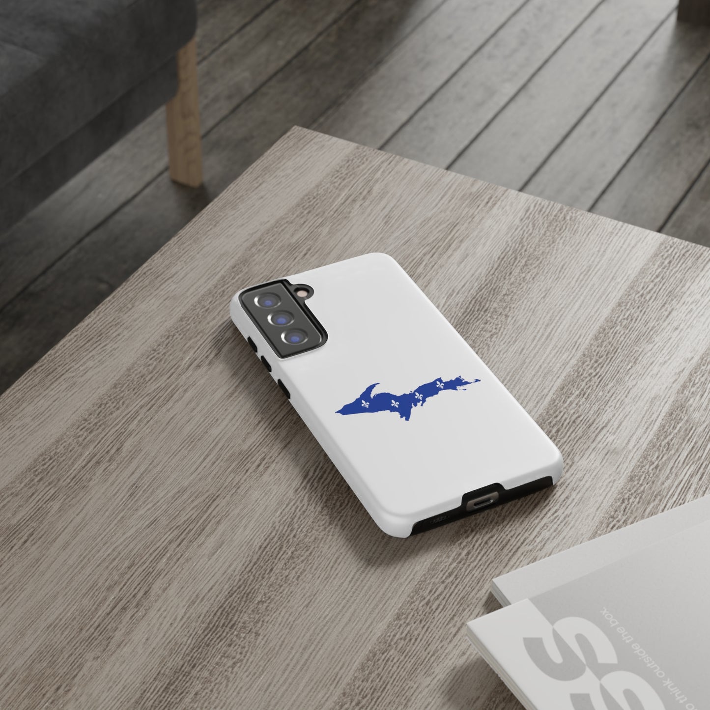 Michigan Upper Peninsula Tough Phone Case (w/ UP Quebec Flag Outline) | Samsung & Pixel Android