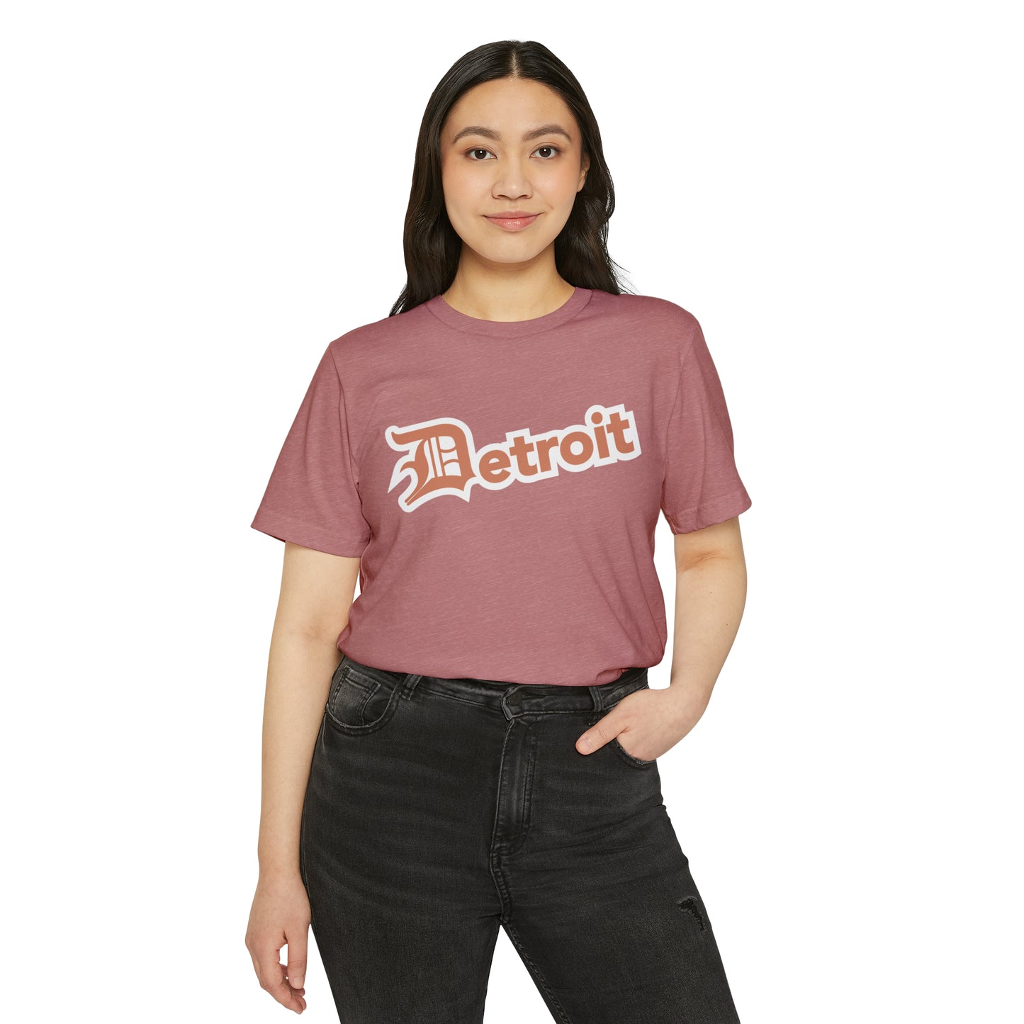 'Detroit' T-Shirt (Copper Old English 'D') | Unisex Recycled Organic