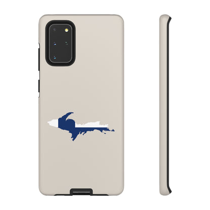 Michigan Upper Peninsula Tough Phone Case (w/ UP Finland Flag Outline) | Samsung & Pixel Android