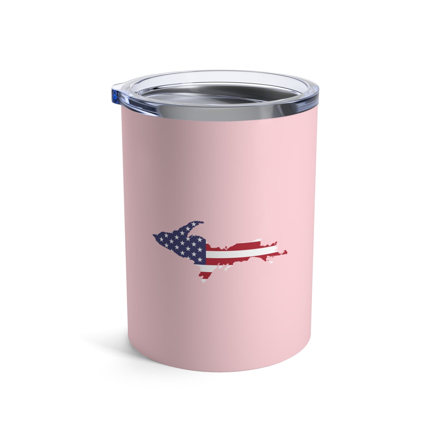 Michigan Upper Peninsula Tumbler (w/ UP USA Flag) | Pale Pink - 10oz