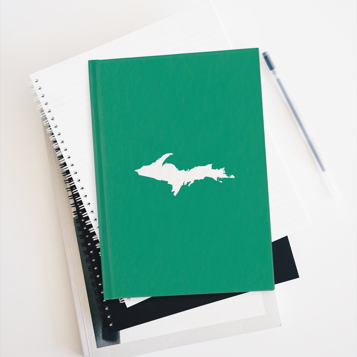 Michigan Upper Peninsula Blank Sketchbook (w/ UP Outline) | Emerald Green