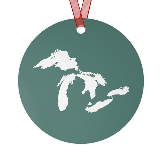 Great Lakes Christmas Ornament | Metal - Copper Green