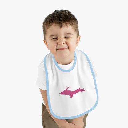 Michigan Upper Peninsula Baby Bib (w/ Pink UP Outline)