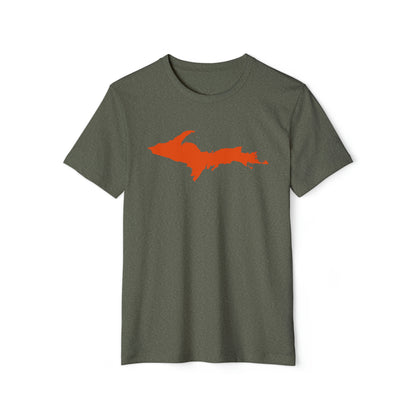 Michigan Upper Peninsula T-Shirt (w/ Orange UP Outline) | Unisex Recycled Organic