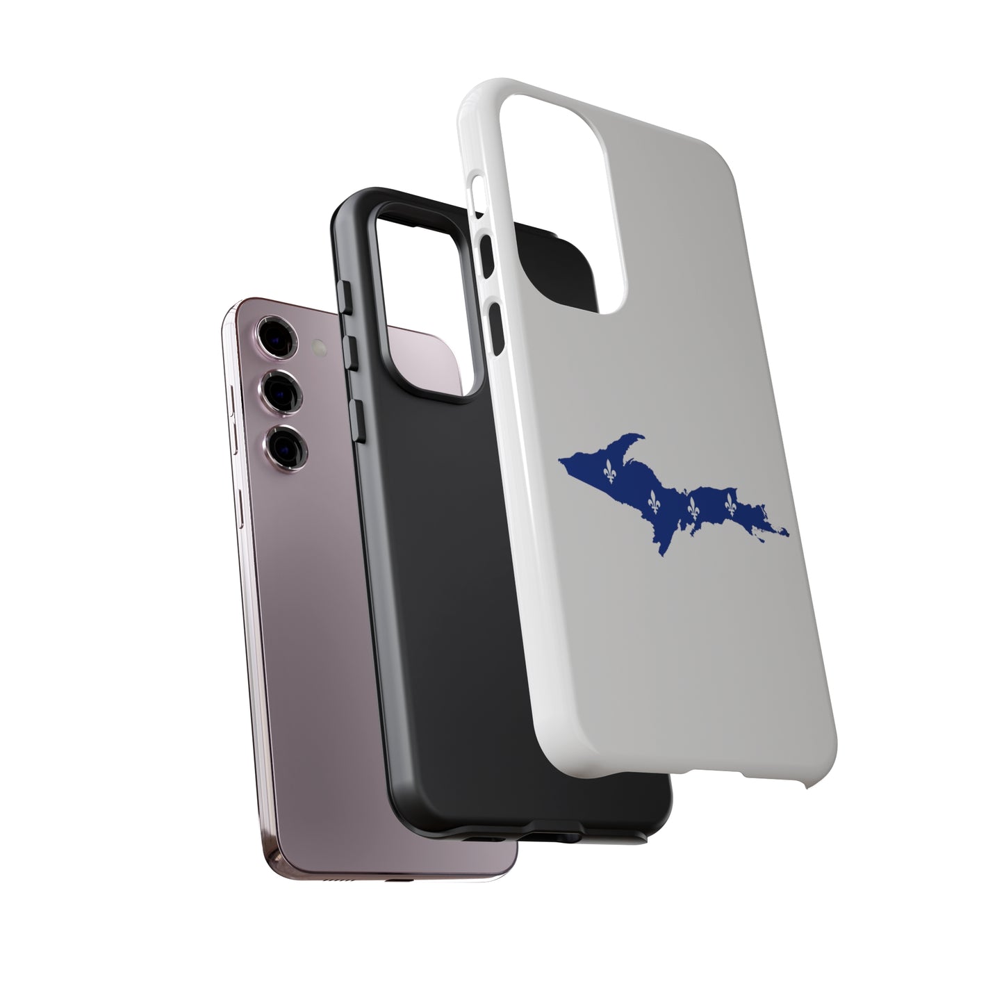 Michigan Upper Peninsula Tough Phone Case (w/ UP Quebec Flag Outline) | Samsung & Pixel Android