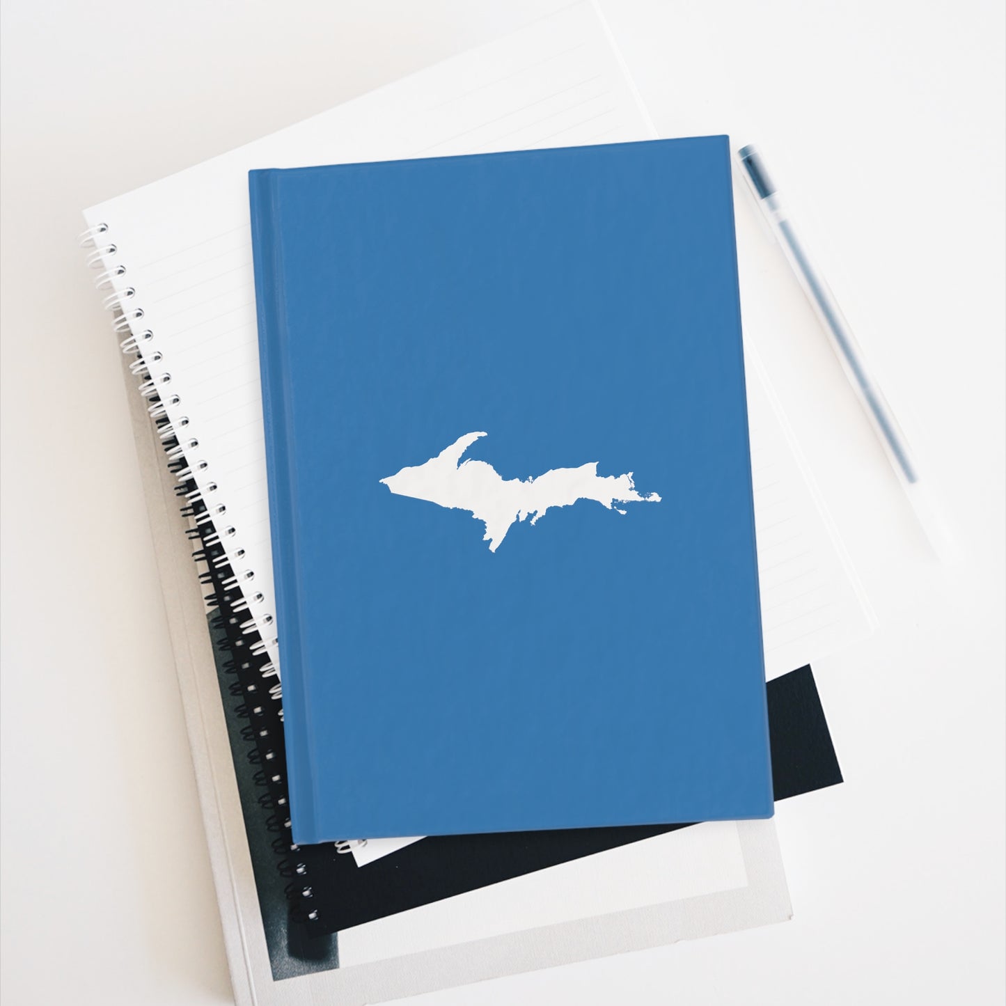 Michigan Upper Peninsula Blank Sketchbook (w/ UP Outline) | Lake Superior Blue