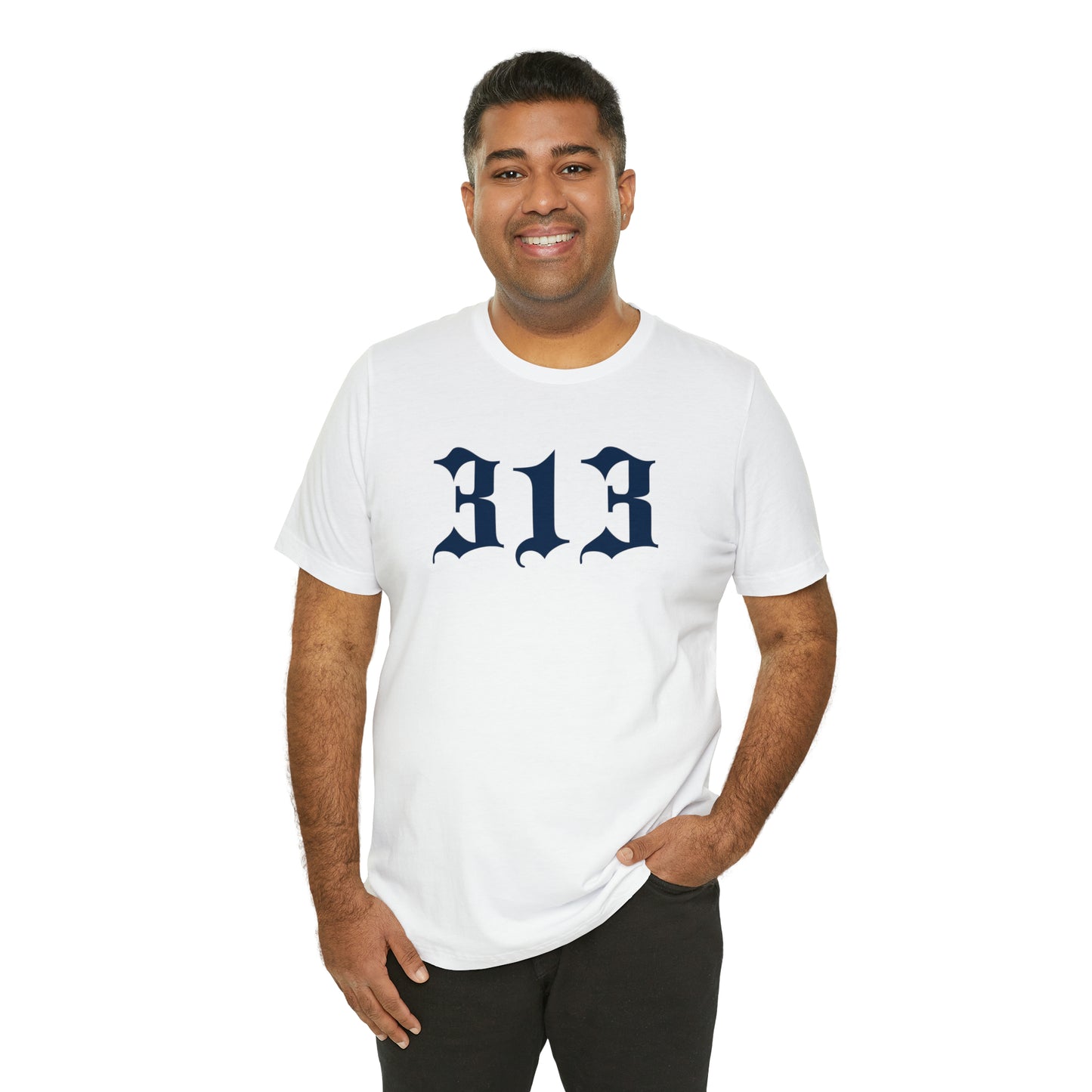 Detroit '313' T-Shirt (Old English Font) | Unisex Standard Fit