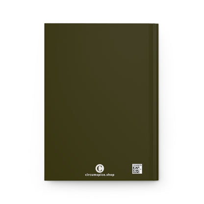 Michigan Upper Peninsula Hardcover Journal (w/ UP USA Flag) | Ruled - Military Green