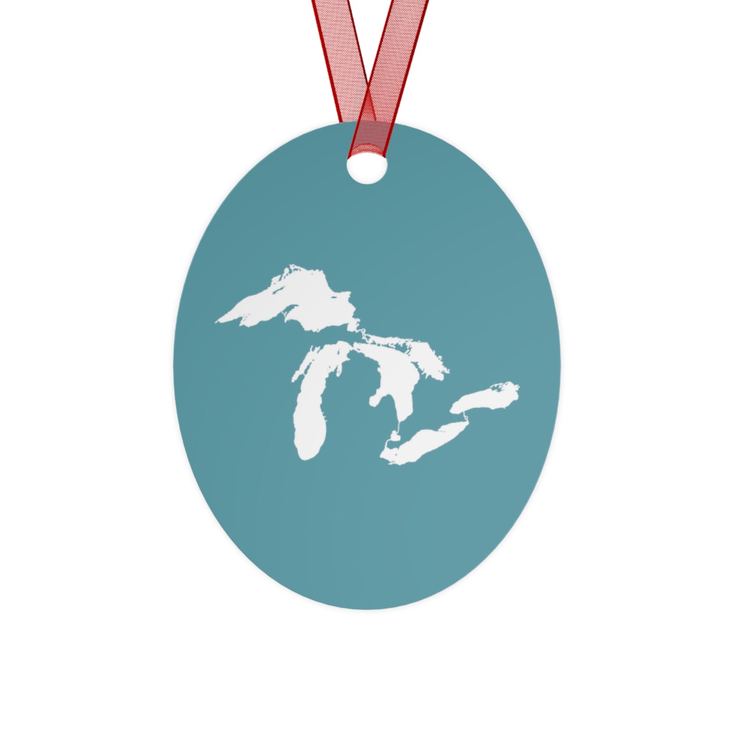 Great Lakes Christmas Ornament | Metal - Huron Blue