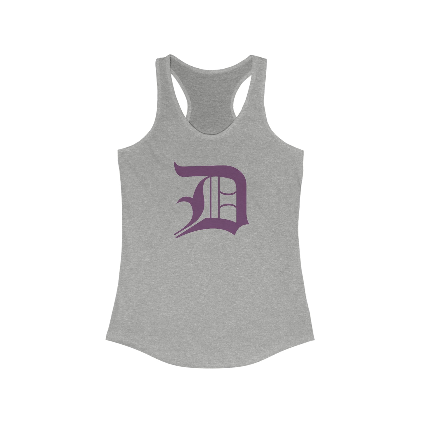 Detroit 'Old English D' Tank Top (Plum) | Women's Racerback