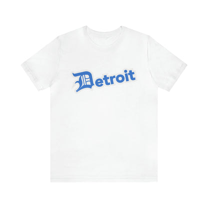 'Detroit' T-Shirt (Azure w/ Old English 'D') | Unisex Standard