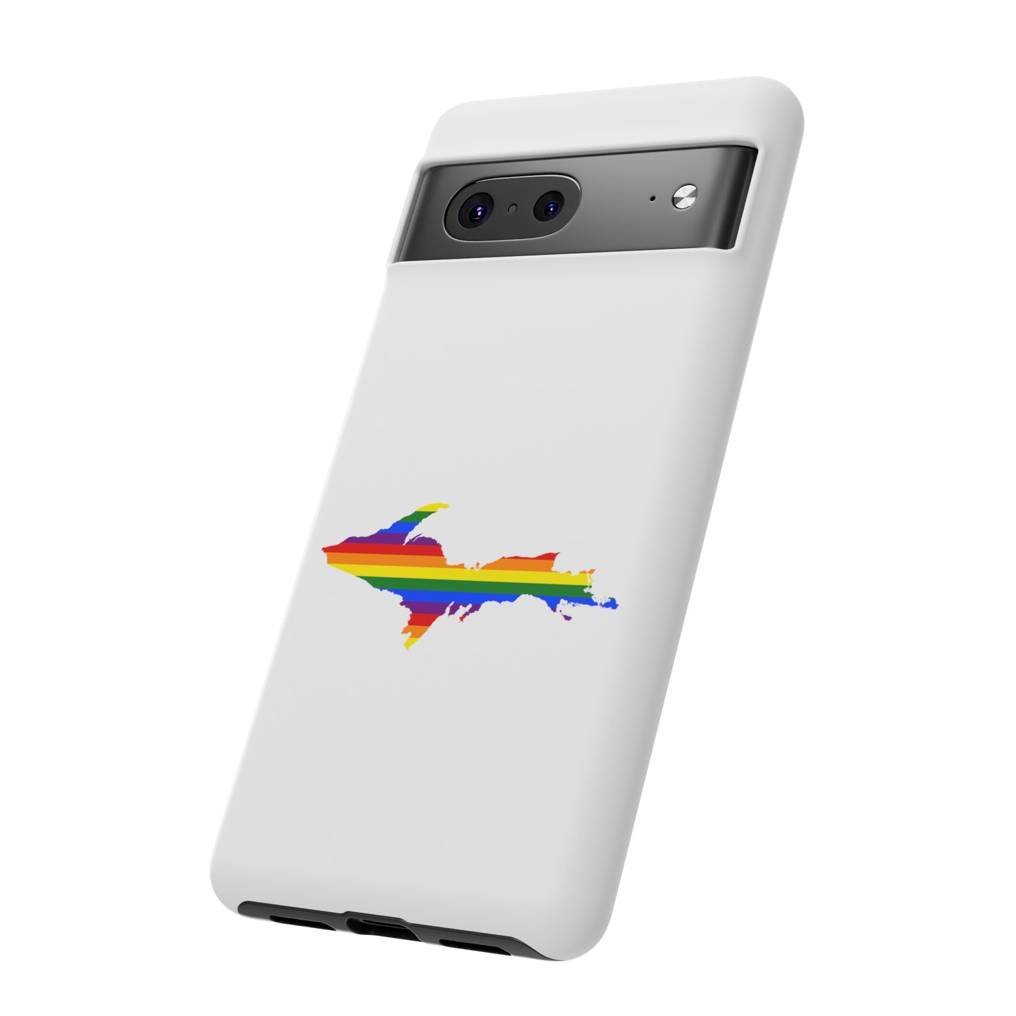 Michigan Upper Peninsula Tough Phone Case (w/ UP Pride Flag Outline) | Samsung & Pixel Android