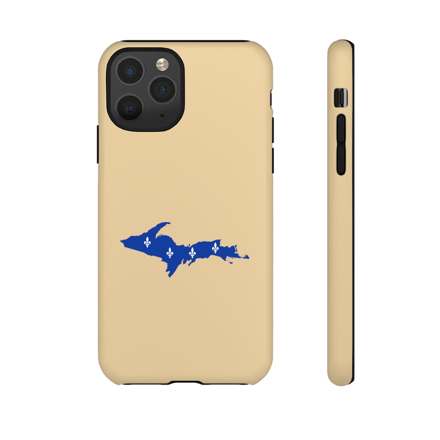 Michigan Upper Peninsula Tough Phone Case (Maple Color w/ UP Quebec Flag Outline) | Apple iPhone