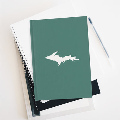 Michigan Upper Peninsula Blank Sketchbook (w/ UP Outline) | Copper Green