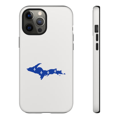 Michigan Upper Peninsula Tough Phone Case (Birch Bark White w/ UP Quebec Flag Outline) | Apple iPhone