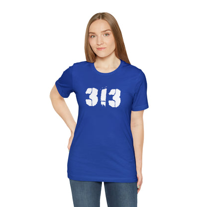 Detroit '313' T-Shirt (Spray Stencil Font) | Unisex Standard Fit