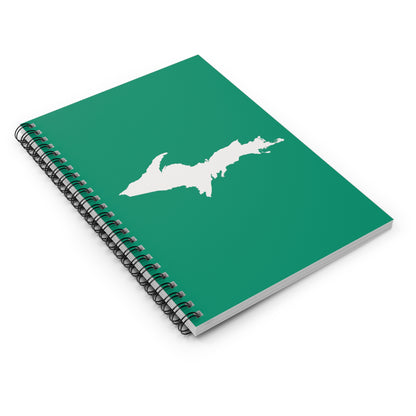 Michigan Upper Peninsula Spiral Notebook (w/ UP Outline) | Emerald Green