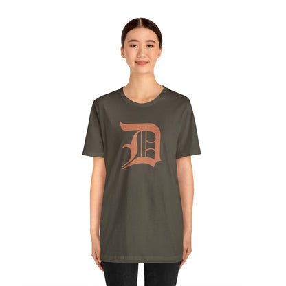 Detroit 'Old English D' T-Shirt (Copper Color) | Unisex Standard