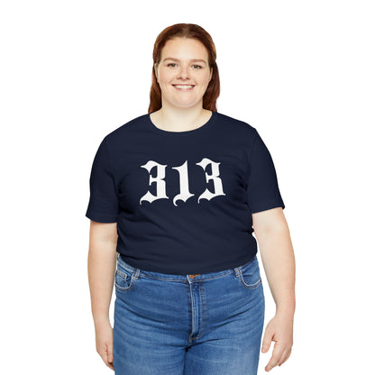 Detroit '313' T-Shirt (Old English Font) | Unisex Standard Fit