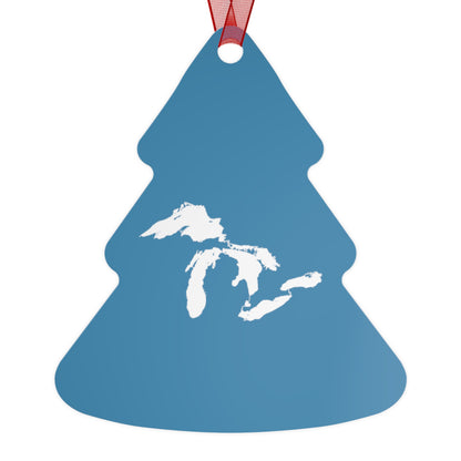 Great Lakes Christmas Ornament | Metal - Lake Michigan Blue