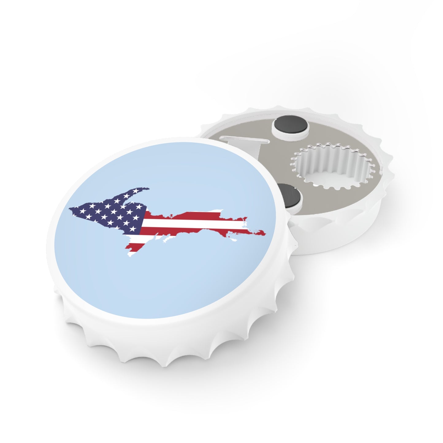 Michigan Upper Peninsula Bottle Opener (w/ UP USA Flag ) | Light Blue