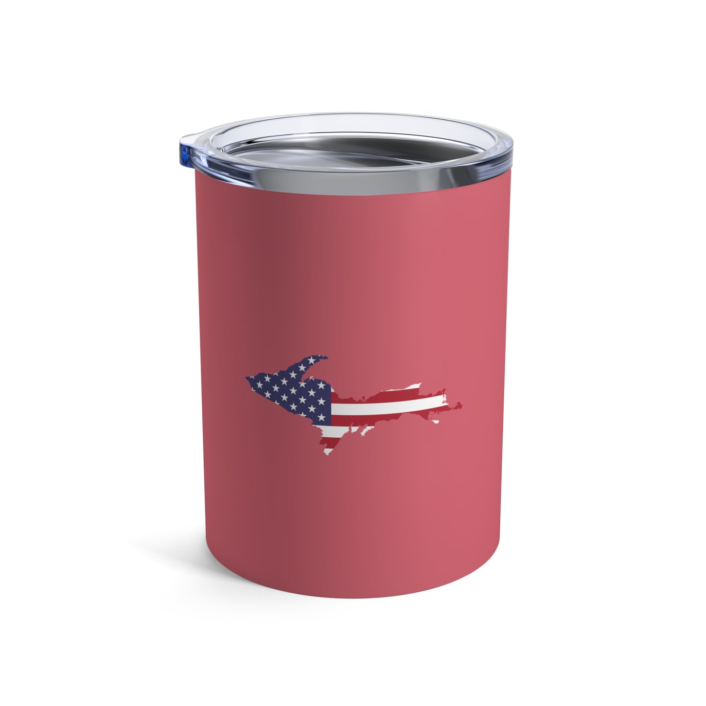 Michigan Upper Peninsula Tumbler (w/ UP USA Flag) | Watermelon Pink - 10oz