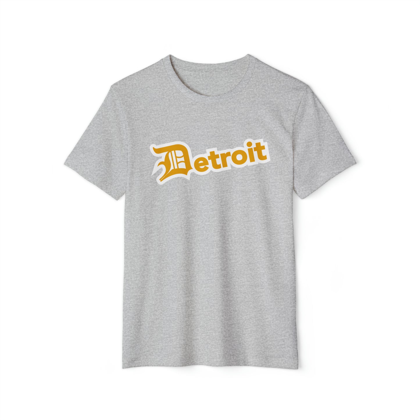 'Detroit' T-Shirt (Gold Old English 'D') | Unisex Recycled Organic