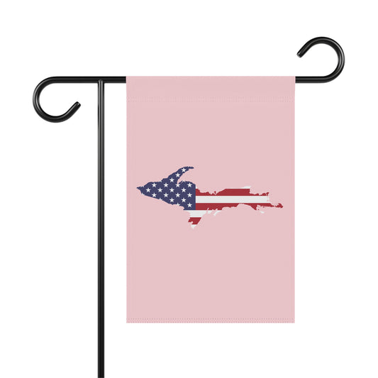 Michigan Upper Peninsula Home & Garden Flag (w/ UP USA Flag) | Pale Pink