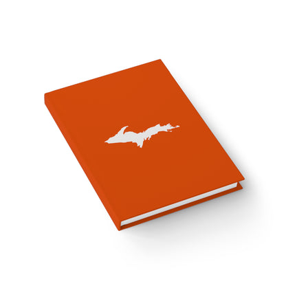 Michigan Upper Peninsula Blank Sketchbook (w/ UP Outline) | Maple Leaf Orange