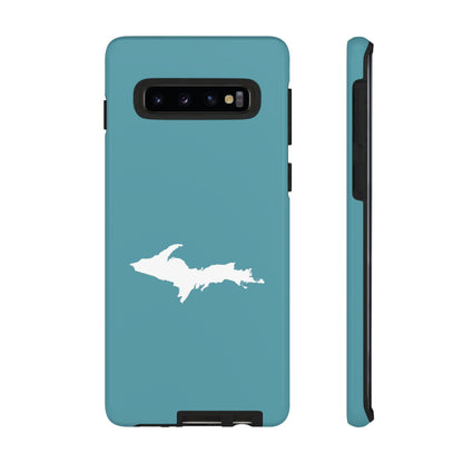 Michigan Upper Peninsula Tough Phone Case (Huron Blue w/ UP Outline) | Samsung & Pixel Android