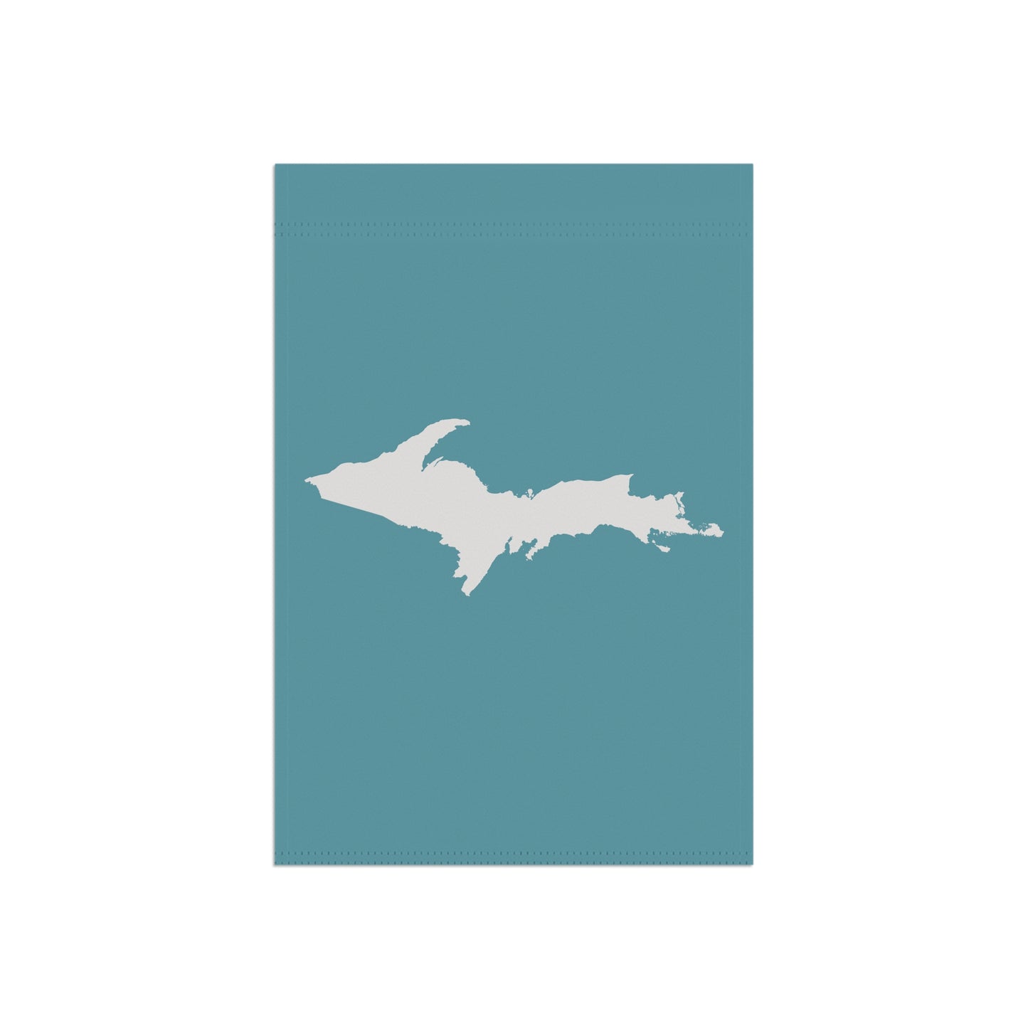 Michigan Upper Peninsula Home & Garden Flag (w/ UP Outline) | Lake Huron Blue