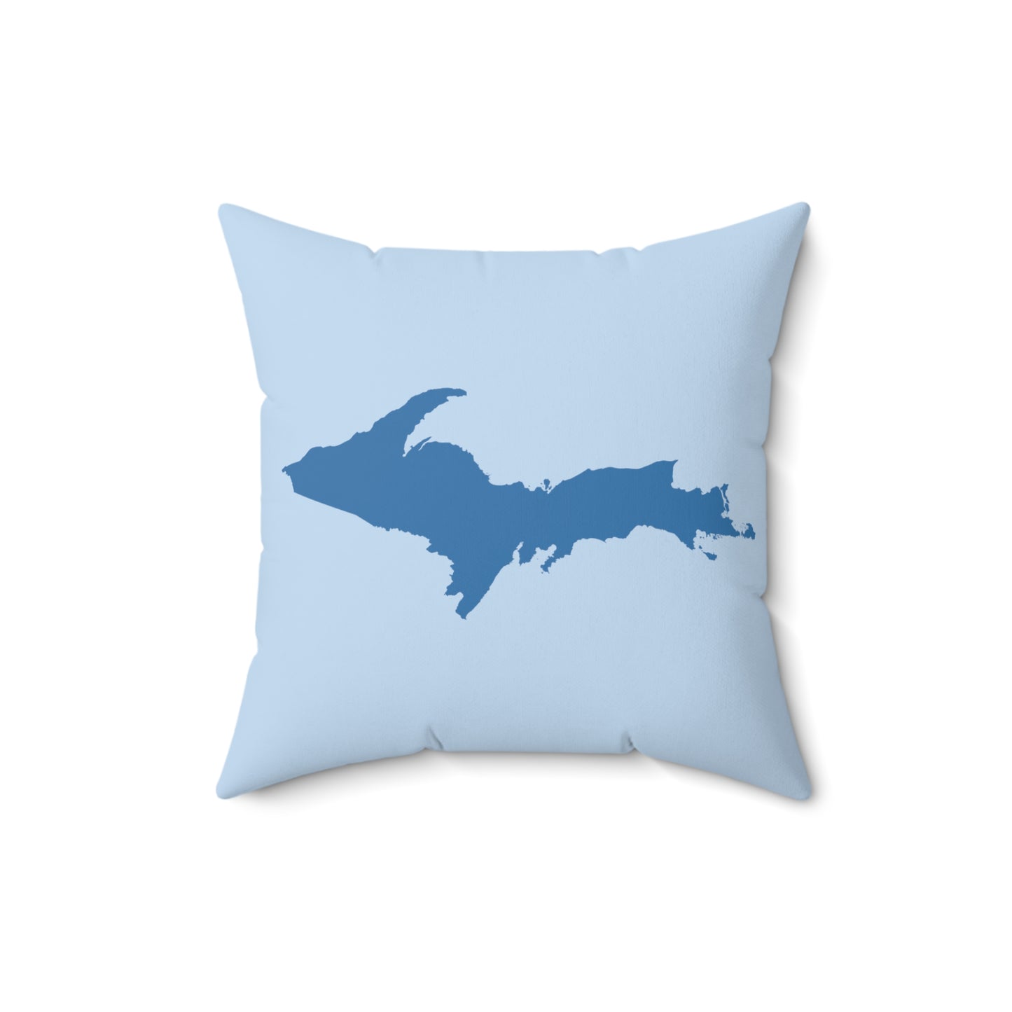 Michigan Upper Peninsula Accent Pillow (w/ UP Outline) | Light Blue