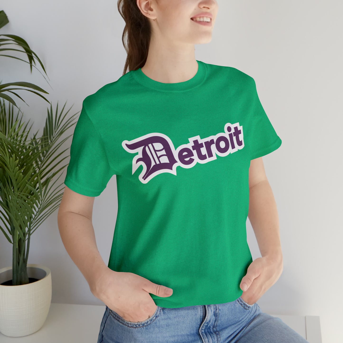 'Detroit' T-Shirt (Plum w/ Old English 'D') | Unisex Standard