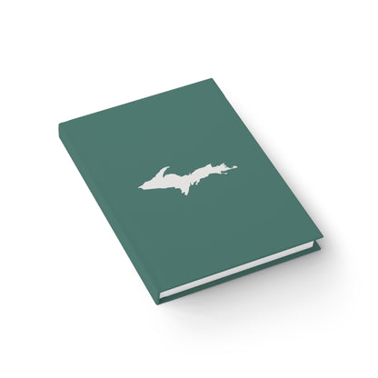 Michigan Upper Peninsula Blank Sketchbook (w/ UP Outline) | Copper Green