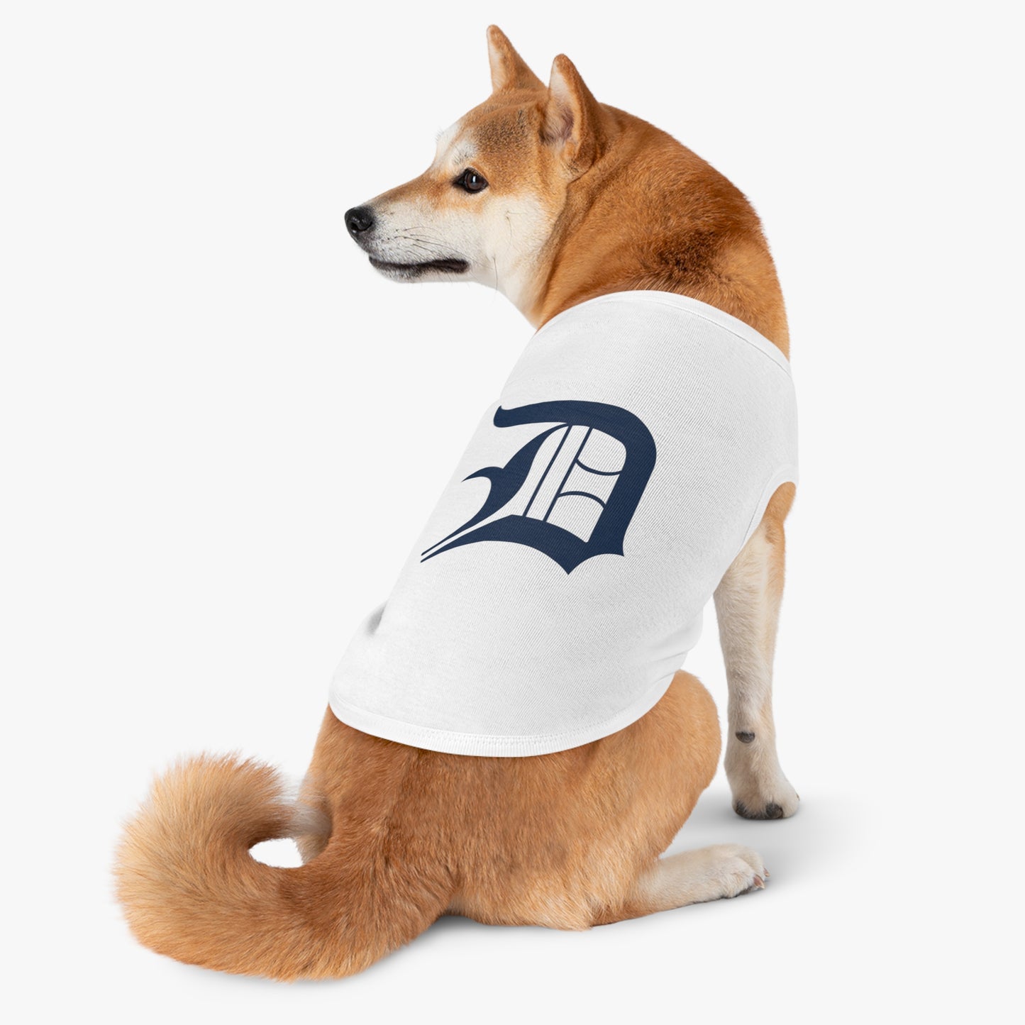 Detroit 'Old English D' Pet Tank Top | Navy