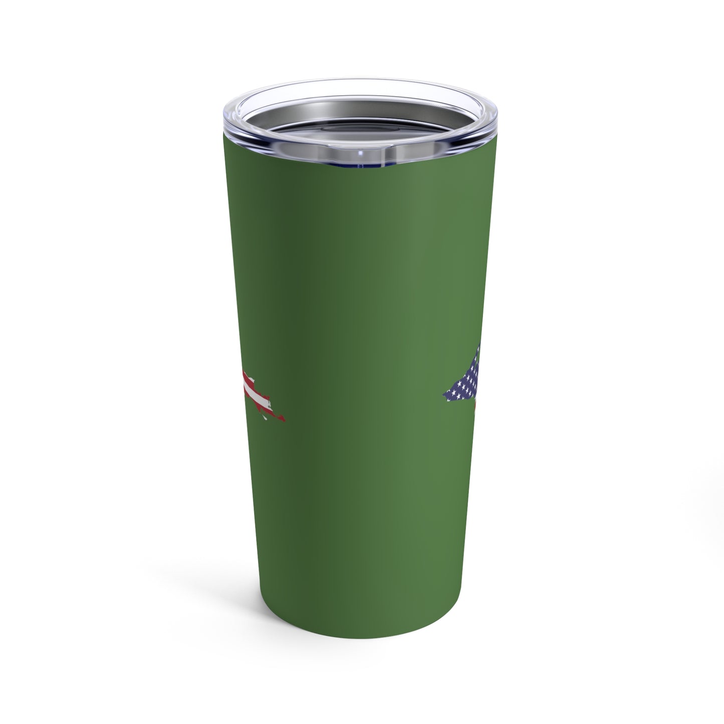 Michigan Upper Peninsula Tumbler (w/ UP USA Flag) | Pine Green - 20oz