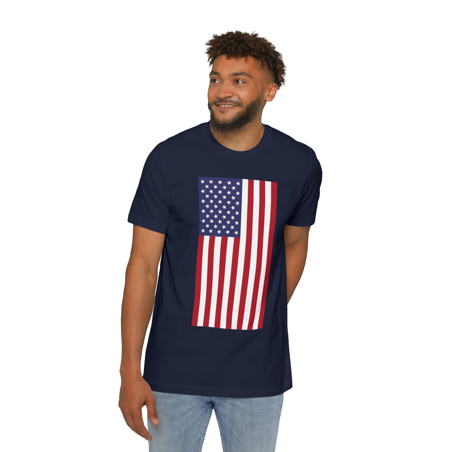 Vertical United States Flag T-Shirt | Made in USA